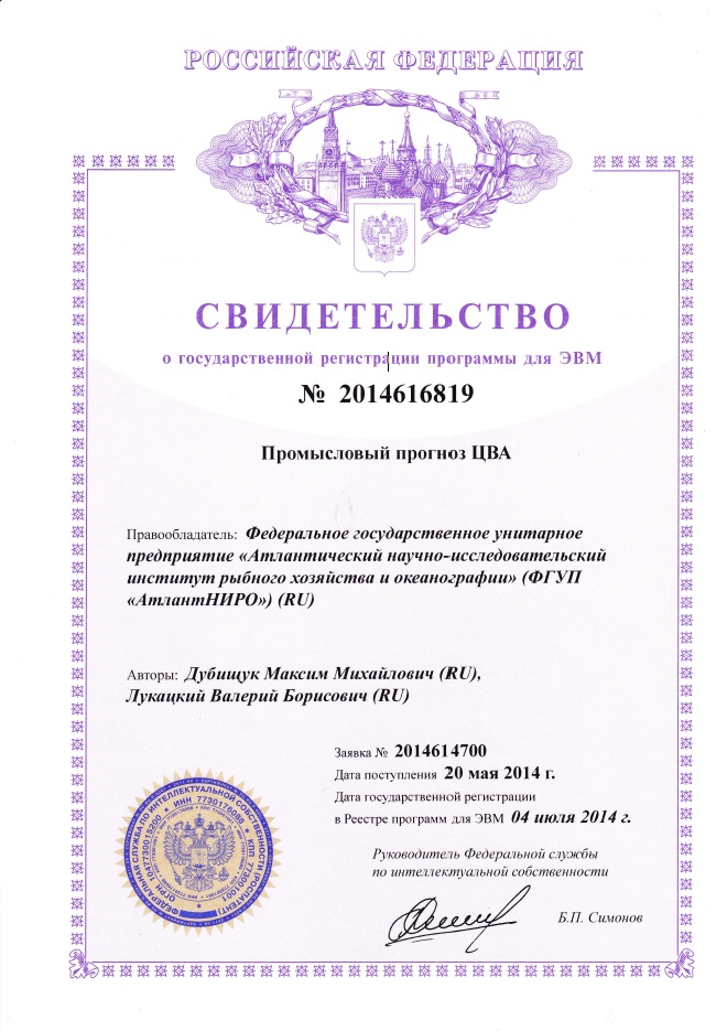 Промысловый прогноз ЦВА