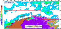 Ice Monitoring in the Atlantic area of Antarctic ocean